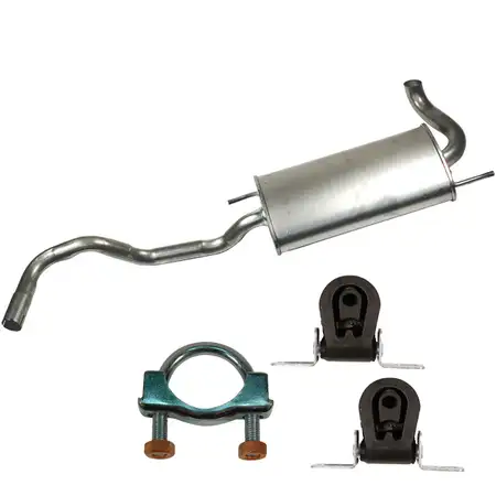 IMASAF Endschalld&auml;mpfer + Anbausatz VW POLO (6N1 6N2) 1.0 + 1.3 + 1.4 45-75 PS