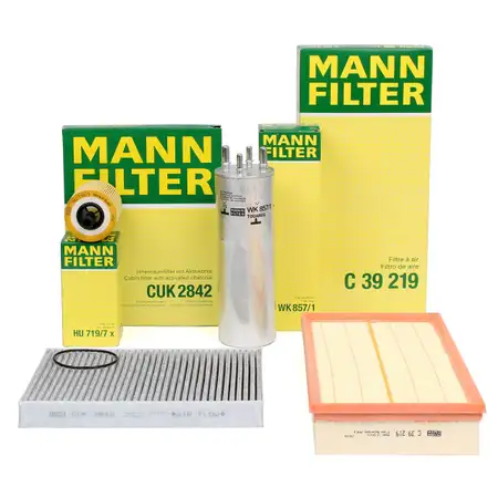MANN Inspektionskit Filterpaket Filterset f&uuml;r VW TOUAREG 7L 2.5 R5 TDI 163/174PS