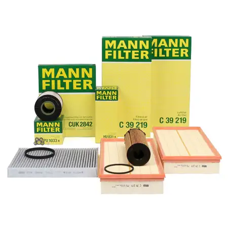 MANN Inspektionskit Filterpaket Filterset f&uuml;r AUDI Q7 4LB 4.2 TDI quattro 326 PS