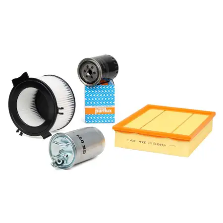 Filterpaket Filterset f&uuml;r VW TRANSPORTER T4 1.9TD 68 PS ab 08.1996
