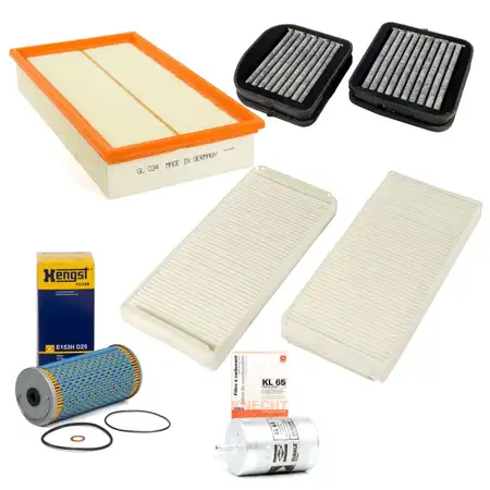 Inspektionskit Filterpaket Mercedes W210 S210 E420 279 PS mit Klimaautomatik