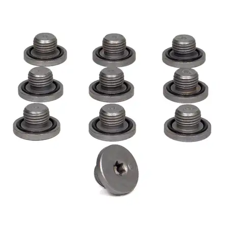 10x &Ouml;lablassschraube Verschlussschraube + Dichtring M14x1,5 CHEVROLET OPEL SAAB