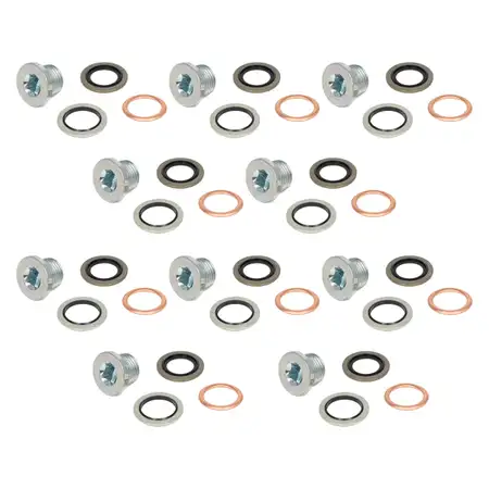 10x &Ouml;lablassschraube + Dichtring M16x1,5 f&uuml;r CITROEN DACIA OPEL PEUGEOT RENAULT