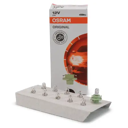 10x OSRAM 2352MFX6 Halogenlampe Sockelgl&uuml;hlampe ORIGINAL LINE 12V 2W BX8,4d