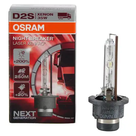 OSRAM Gl&uuml;hlampe D2S NIGHT BREAKER LASER 85V 35W P32d-2 next Generation +200%