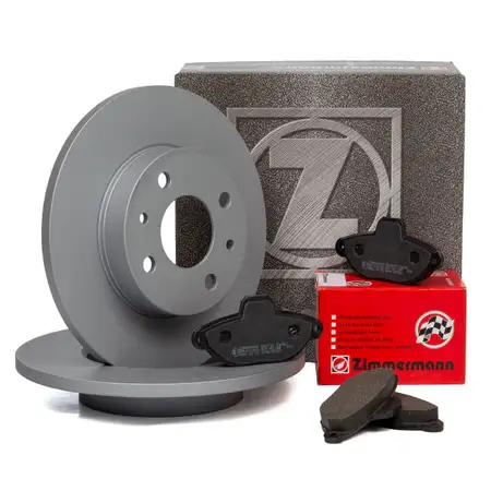 ZIMMERMANN Bremsscheiben + Bel&auml;ge f&uuml;r FIAT 500 C 312 PANDA 169 FORD KA RU8 vorne