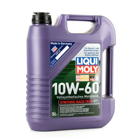 LIQUI MOLY Motor&ouml;l &Ouml;l SYNTHOIL RACE TECH GT1 10W60 10W-60 5L 5 Liter 1391
