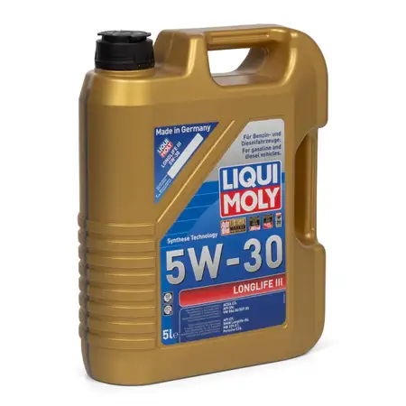 LIQUI MOLY 20647 Motor&ouml;l &Ouml;l 5W30 LONGLIFE III VW 504/507.00 LL04 MB 229.51 - 5L