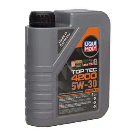 LIQUI MOLY 1L 1 Liter Motor&ouml;l &Ouml;l TOP TEC 4200 5W30 5W-30 3707 VW 504.00 507.00