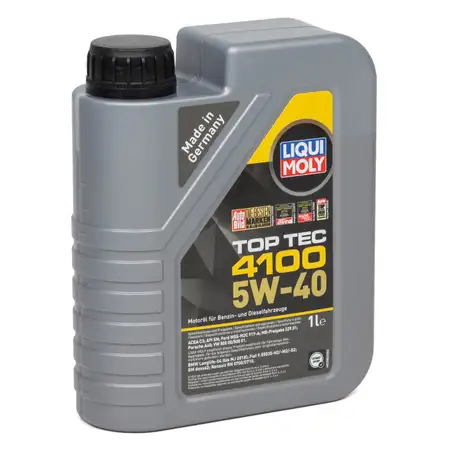 LIQUI MOLY Motor&ouml;l &Ouml;l TOP TEC 4100 5W40 5W-40 1L 1Liter 3700