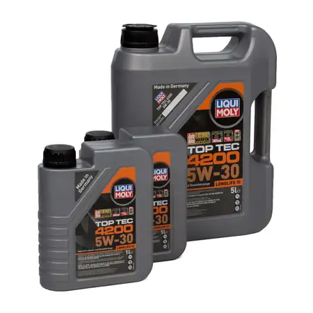 LIQUI MOLY 7L 7 Liter Motor&ouml;l &Ouml;l TOP TEC 4200 5W30 5W-30 3707 VW 504.00 507.00