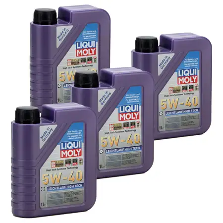 LIQUI MOLY Motor&ouml;l &Ouml;l LEICHTLAUF HIGH TECH 5W40 5W-40 4L 4 Liter 3863