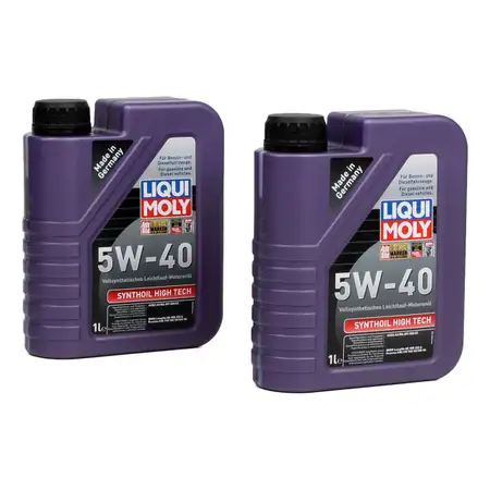 LIQUI MOLY Motor&ouml;l &Ouml;l SYNTHOIL HIGH TECH 5W40 5W-40 2L 2 Liter 1306