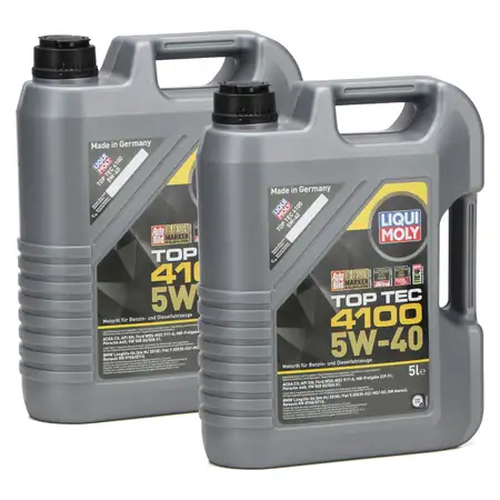 LIQUI MOLY Motor&ouml;l &Ouml;l TOP TEC 4100 5W40 5W-40 10L 10Liter 3701