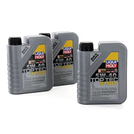 LIQUI MOLY Motor&ouml;l &Ouml;l TOP TEC 4100 5W40 5W-40 3L 3Liter 3700