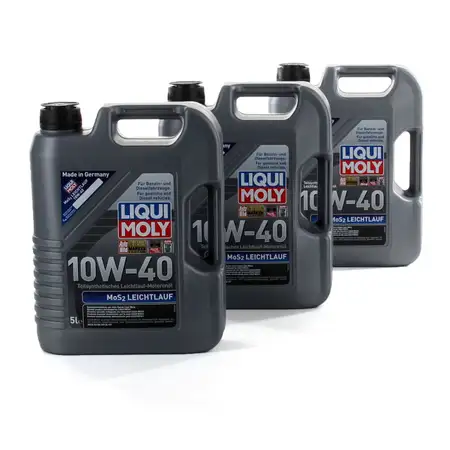 LIQUI MOLY Motor&ouml;l &Ouml;l MoS2 LEICHTLAUF 10W40 10W-40 15L 15 Liter 1092