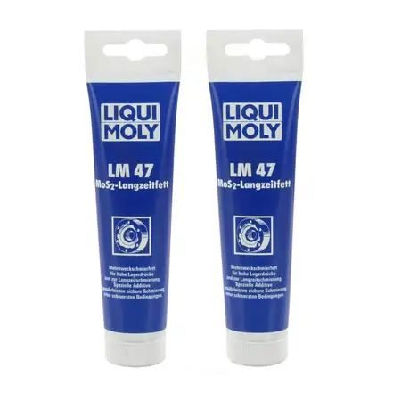 2x 100g LIQUI MOLY LM 47 + MoS2 Langzeitfett Mehrzweckfett Graphitfett 3510