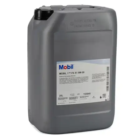 Mobil 1 FS X1 Motor&ouml;l &Ouml;l 5W-50 5W50 PORSCHE A40 MB 229.3 / 229.1 - 20L 20 Liter