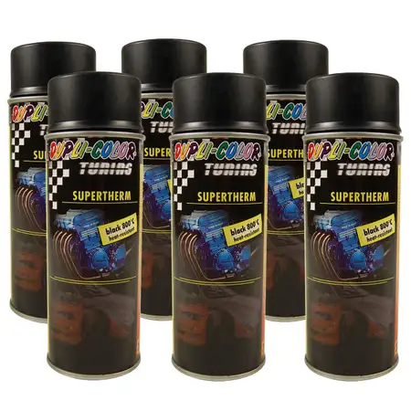 DUPLI-COLOR 191794 Schutzspray Schutzlack Supertherm Hitzelack Schwarz 3x 400ml