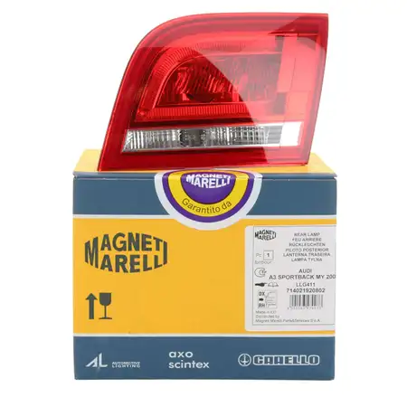 MAGNETI MARELLI Heckleuchte R&uuml;cklicht AUDI A3 S3 RS3 8P SPORTBACK rechts innen