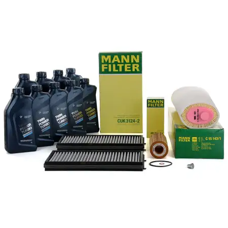 MANN Filterset + 9 L ORIGINAL BMW 5W30 Motor&ouml;l f&uuml;r 7er E65-67 730d 211-231 PS