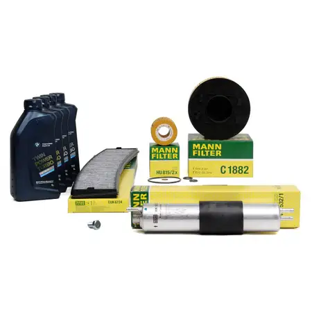 MANN Inspektionskit + 4 L ORIGINAL f&uuml;r BMW 5W30 Motor&ouml;l BMW 3er E46 316i 318i