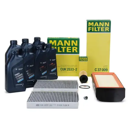 MANN Inspektionskit + 7 L ORIGINAL BMW 5W30 Motor&ouml;l 5er F10 F11 F07 530d 535d