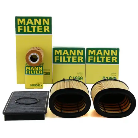 MANN Filterpaket Filterset f&uuml;r PORSCHE 911 (997) 3.6/3.8 Carrera 345/385/408 PS