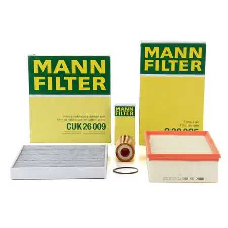 MANN Filterset f&uuml;r AUDI A3 S3 Q2 SEAT LEON Cupra VW GOLF 7 1.8/2.0 TSI GTI / R