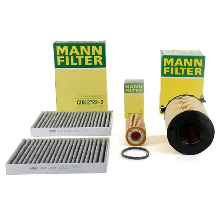 MANN Filterset f&uuml;r AUDI A3 (8P) SEAT SKODA VW EOS GOLF V PASSAT TOURAN 2.0 FSI