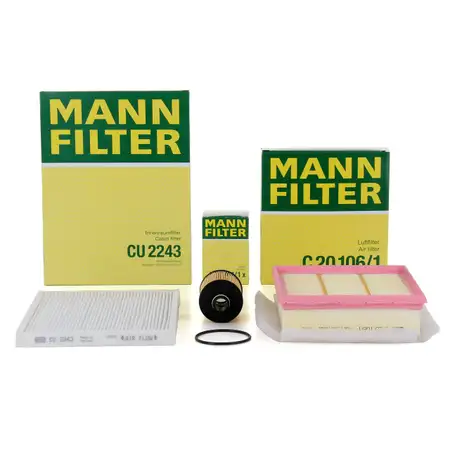 MANN Inspektionskit Filterpaket Filterset f&uuml;r OPEL CORSA D 1.3 CDTI 75 / 95 PS