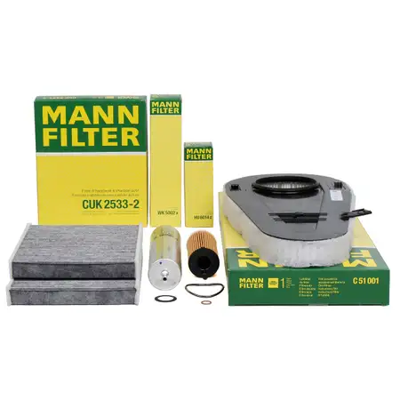 MANN Inspektionskit Filterset f&uuml;r BMW 5er F10 F11 518d 136 PS + 520d 163 PS