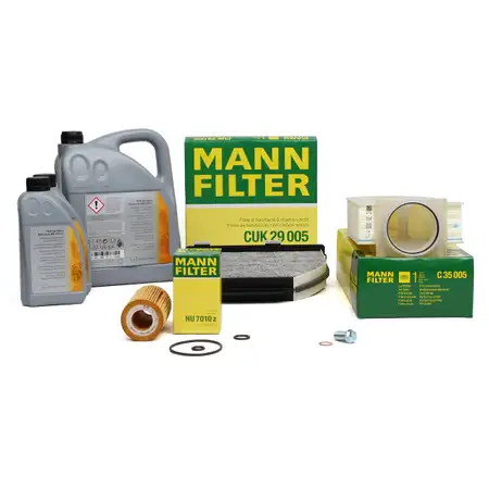 MANN Filterset + 7L ORIGINAL Mercedes-Benz 5W30 Motor&ouml;l f&uuml;r W204 C218 W212 X204