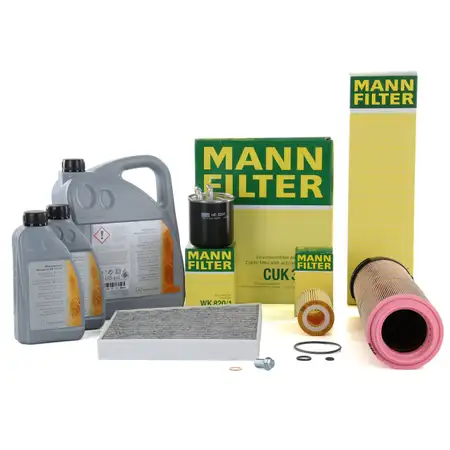 MANN Inspektionskit + 7L ORIGINAL Mercedes-Benz 5W30 Motor&ouml;l W211 E200/220CDI