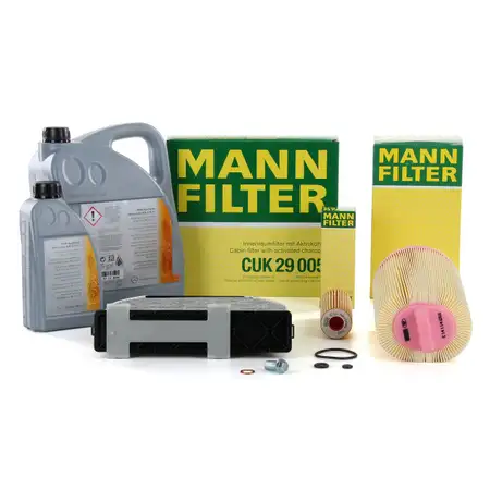 MANN Inspektionskit + 6L ORIGINAL Mercedes 5W30 Motor&ouml;l W204 C180 C200 C200CGI