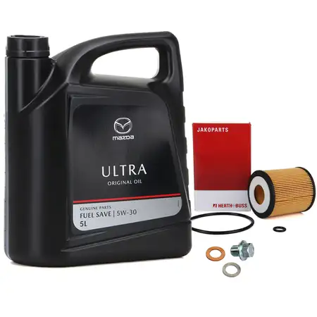 ORIGINAL f&uuml;r Mazda Motor&ouml;l &Ouml;L ULTRA 5W30 5 Liter + HERTH+BUSS &Ouml;lfilter J1313025