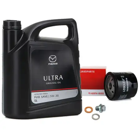 ORIGINAL f&uuml;r Mazda Motor&ouml;l &Ouml;L ULTRA 5W30 5 Liter + HERTH+BUSS &Ouml;lfilter J1313021