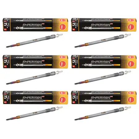 6x NGK Gl&uuml;hkerze Set D-Power 54 7865 CZ303 Mercedes W176 W245 W246 W204 C218