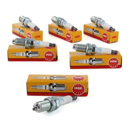 6x NGK Z&uuml;ndkerze Set 2397 BKUR6ET-10 OE-Nummern 101000033AA AUDI 80 100 A4 A6 A8