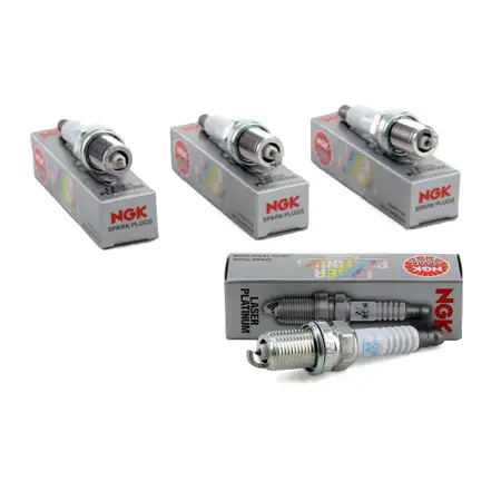4x NGK Z&uuml;ndkerze Set Laser Platinum 6458 PFR6Q OE-Nr. 101000063AA 101000016AB