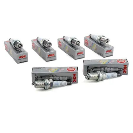 6x NGK Z&uuml;ndkerze Set Laser Platinum 6458 PFR6Q OE-Nr. 101000063AA 101000016AB
