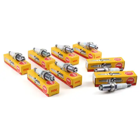 8x NGK Z&uuml;ndkerze Set 2288 BKR6EK BMW 5er E34 E39 7er E32 E38 OE-Nr. 12129064619