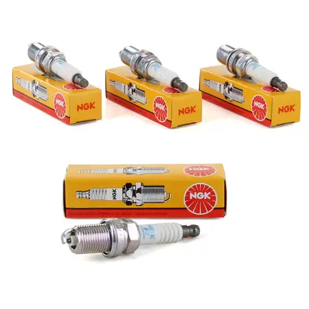 4x NGK Z&uuml;ndkerze Set 6313 BKR7ESC-11 f&uuml;r Saab 9-3 1.8/2.0t BioPower