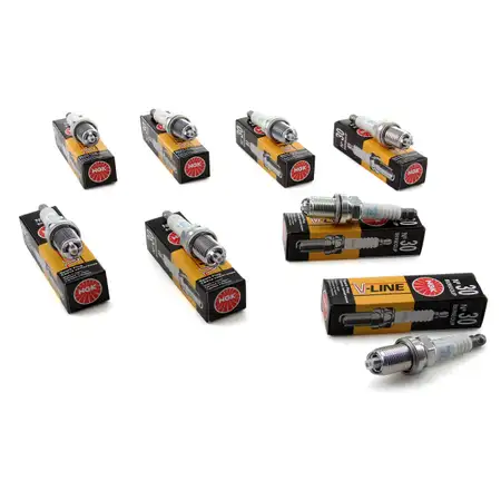 8x NGK Z&uuml;ndkerze V-Line 30 6343 BKR6EQUP f&uuml;r Audi BMW Mini Porsche