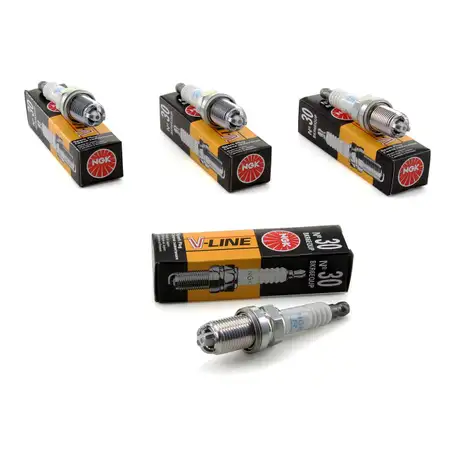 4x NGK Z&uuml;ndkerze V-Line 30 6343 BKR6EQUP f&uuml;r Audi BMW Mini Porsche