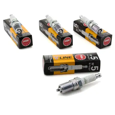 4x NGK Z&uuml;ndkerze V-Line 5 6466 BP6EF Citroen Mercedes f&uuml;r Peugeot Renault
