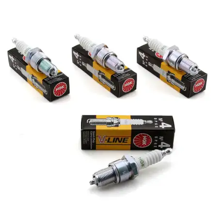 4x NGK Z&uuml;ndkerze V-Line 4 5637 BP6E f&uuml;r Audi BMW Ford Mercedes Opel Seat VW