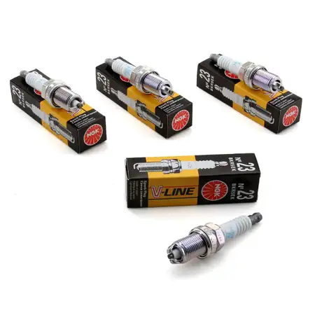 4x NGK Z&uuml;ndkerze V-Line 23 4483 BKR5EK Citroen f&uuml;r Fiat Opel Peugeot Renault