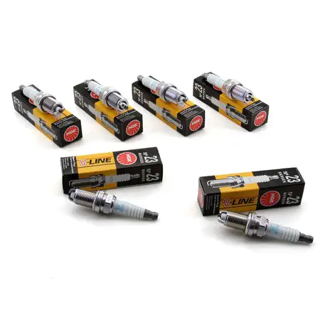 6x NGK Z&uuml;ndkerze V-Line 23 4483 BKR5EK Citroen f&uuml;r Fiat Opel Peugeot Renault