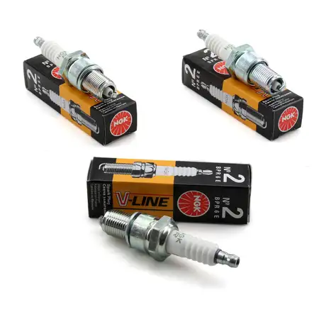 3x NGK Z&uuml;ndkerze V-Line 2 2268 BPR6E f&uuml;r BMW Ford Mercedes Opel Porsche Volvo